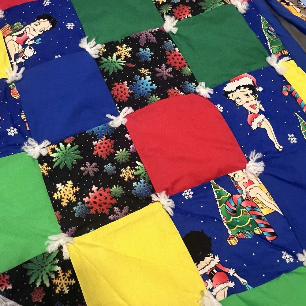 Betty Boop Tree Skirt Quilted Handmade 57